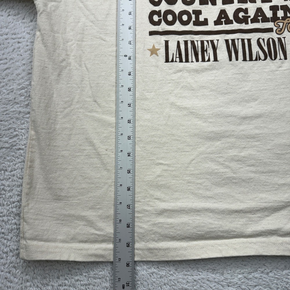 Champion Lainey Wilson Coors Light Countrys Cool Again Tour TShirt Cream XL T105 - Picture 5 of 8